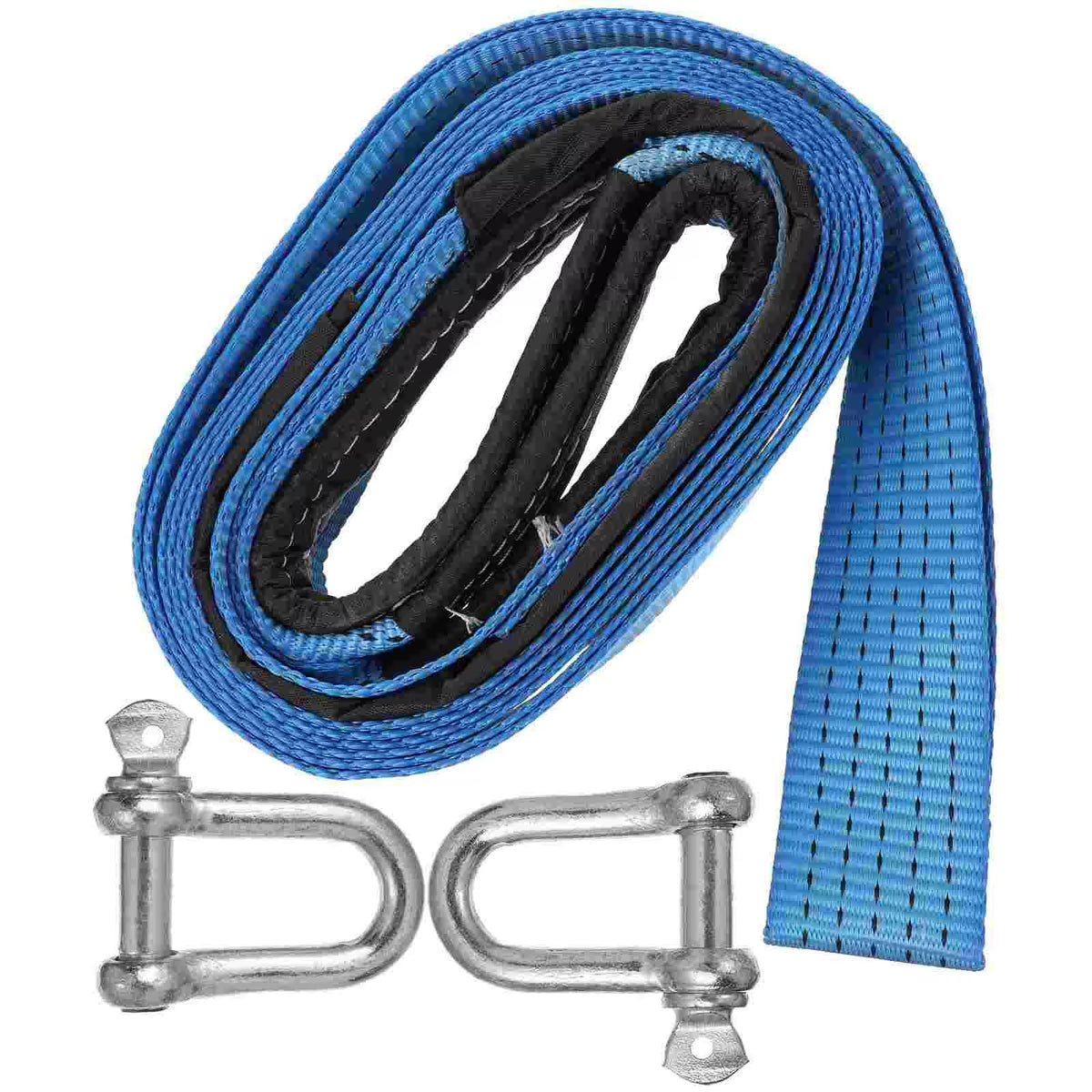 1 Set 3 Meter Thickened Nylon Towing Rope Heavy Duty Car Recovery Strap Vehicle Rescue Belt Truck Atv Tow Line Reflective Stripe