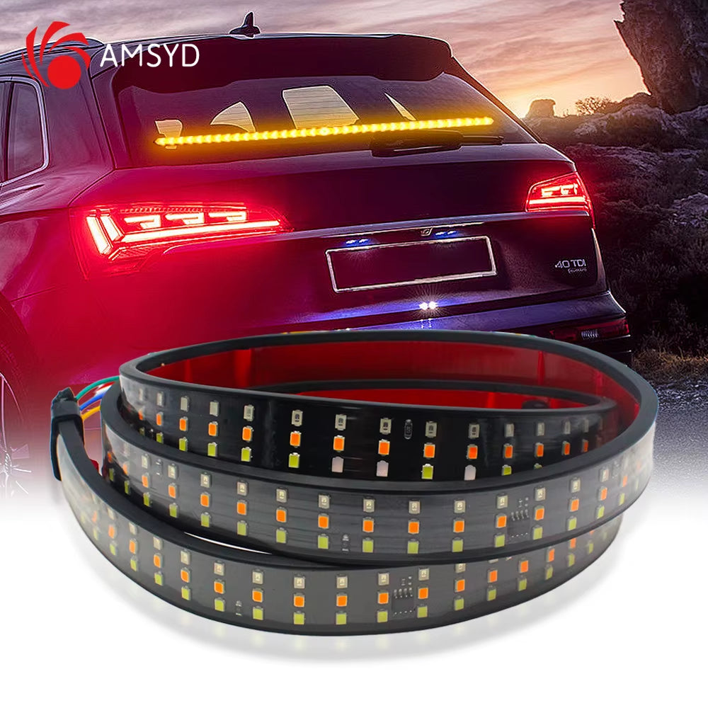 60 Inch Truck Tailgate Light 432 LED Tail Lamp Strip Reverse Backup Brake Warning Dynamic Turn Signal 3 Colors Car Accessories