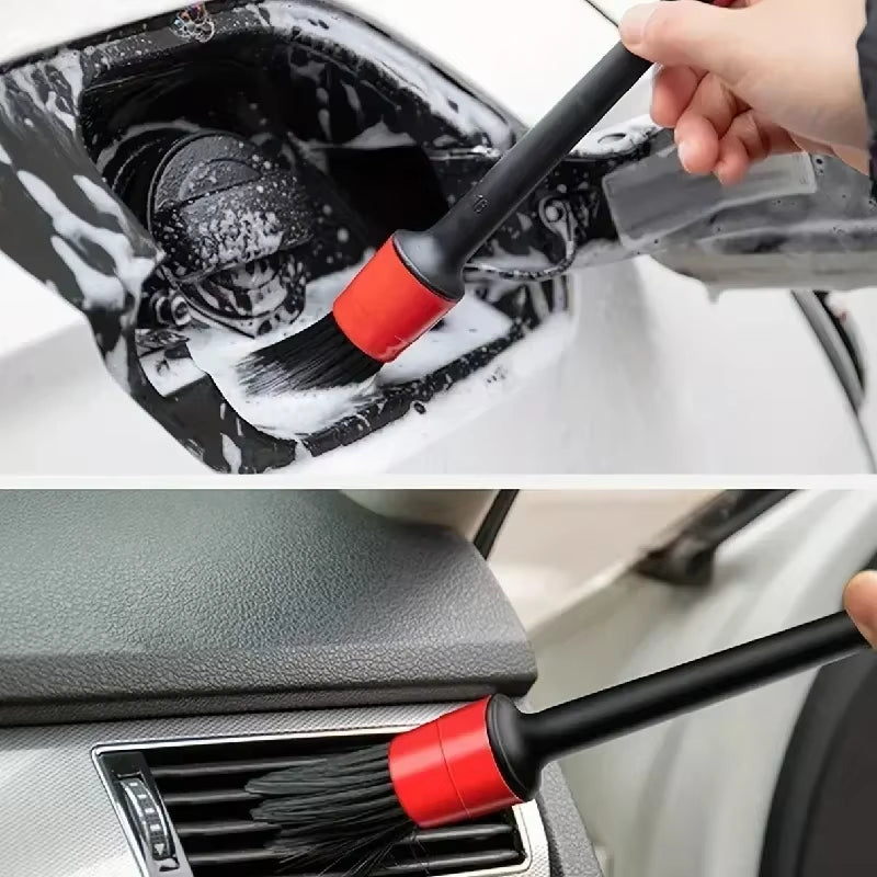 6Pcs Car Wash Care Detailing Brush Set, for Cleaning Wheels, Dashboards, Vents and More, Car Cleaning Brushes, Car Accessories