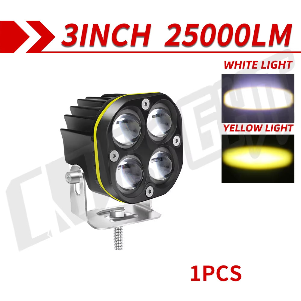 3Inch Led Work Spotlights 24V 12V Headlights for Motorcycles Flood Led Bar Fog Light DRL for Car Truck 4X4 off Road ATV