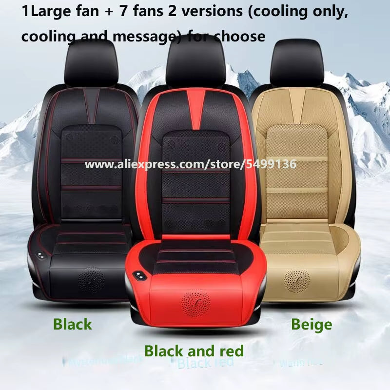 Summer Breathable Ice Silk USB Electric Cooling Messagecar Home Seat Pad Cushion Built-In Air Ventilated Fans for All Cars Chair