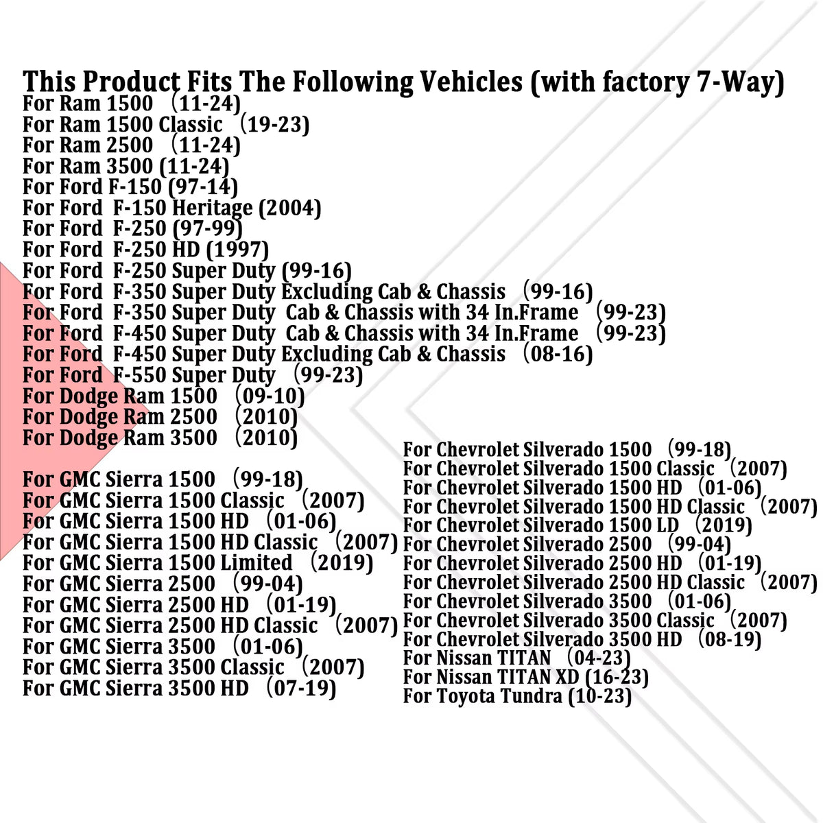 7 Pin to 4 Pin Trailer Wiring Harness Standard 7 Way Plug Socket for Tailgate Light Bar Adapter 41 Inches Wire Factory Tow