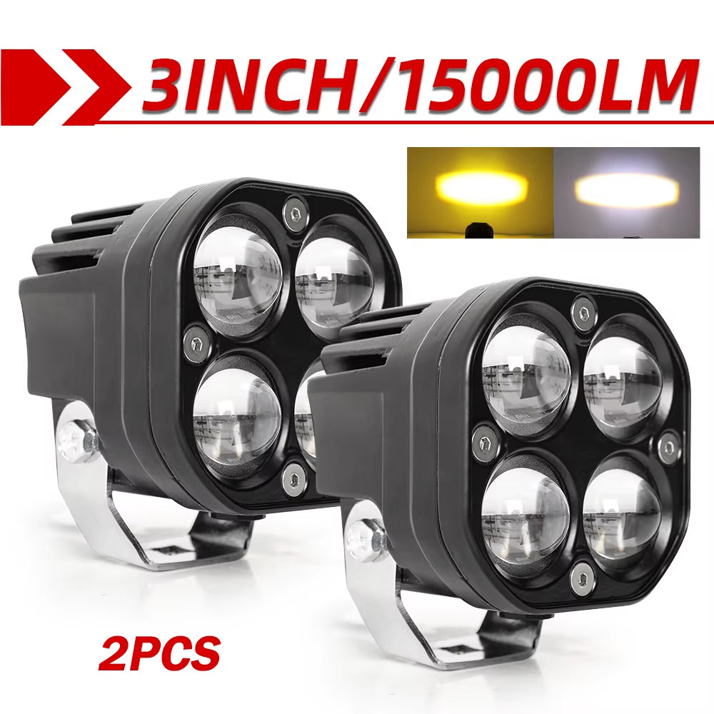 3Inch Led Spot Work Light 12V 24V Fog Lights Driving Offroad 4X4 4WD Led Spotlight for Truck Car ATV SUV ATV UAZ Moto