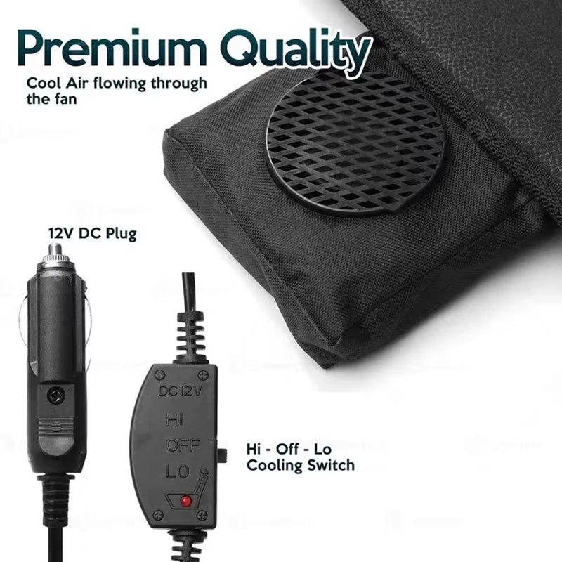 DC12V 24V Car Summer Cool Air Seat Cushion with Fan Fast Blowing Ventilation Car Seat Cooling Pat