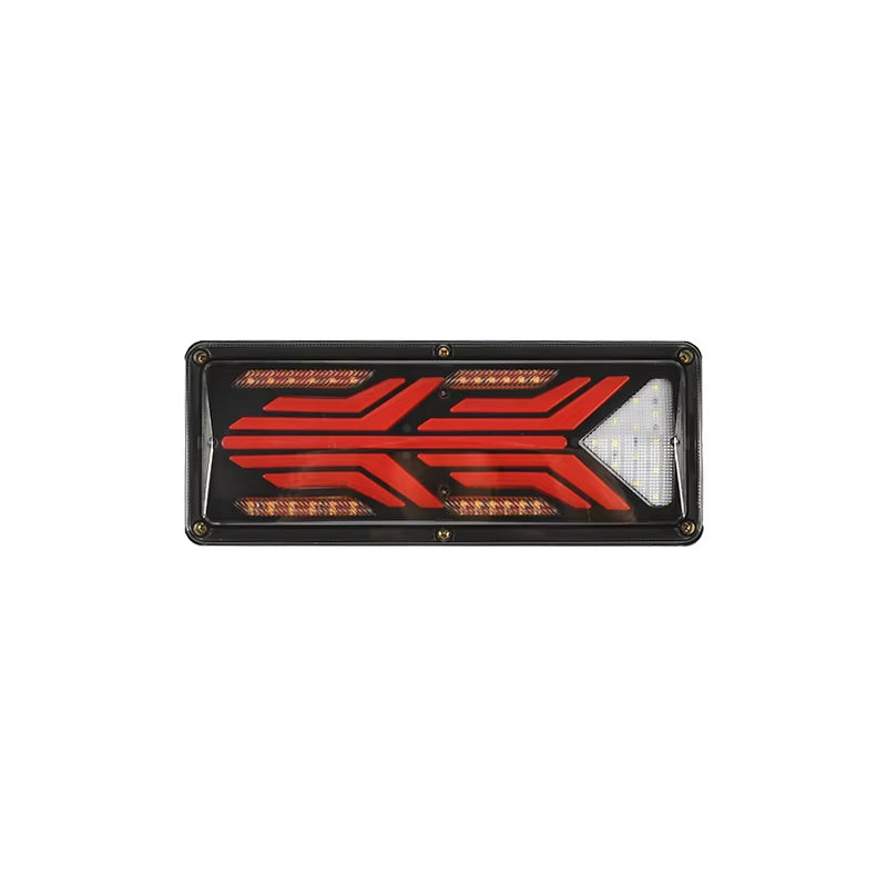 2PCS 33/46CM 12/24V LED Tail Light Trailer Tractor Rear Light Truck Sequential Flashlight Turn Signal Brake Reverse Lamp