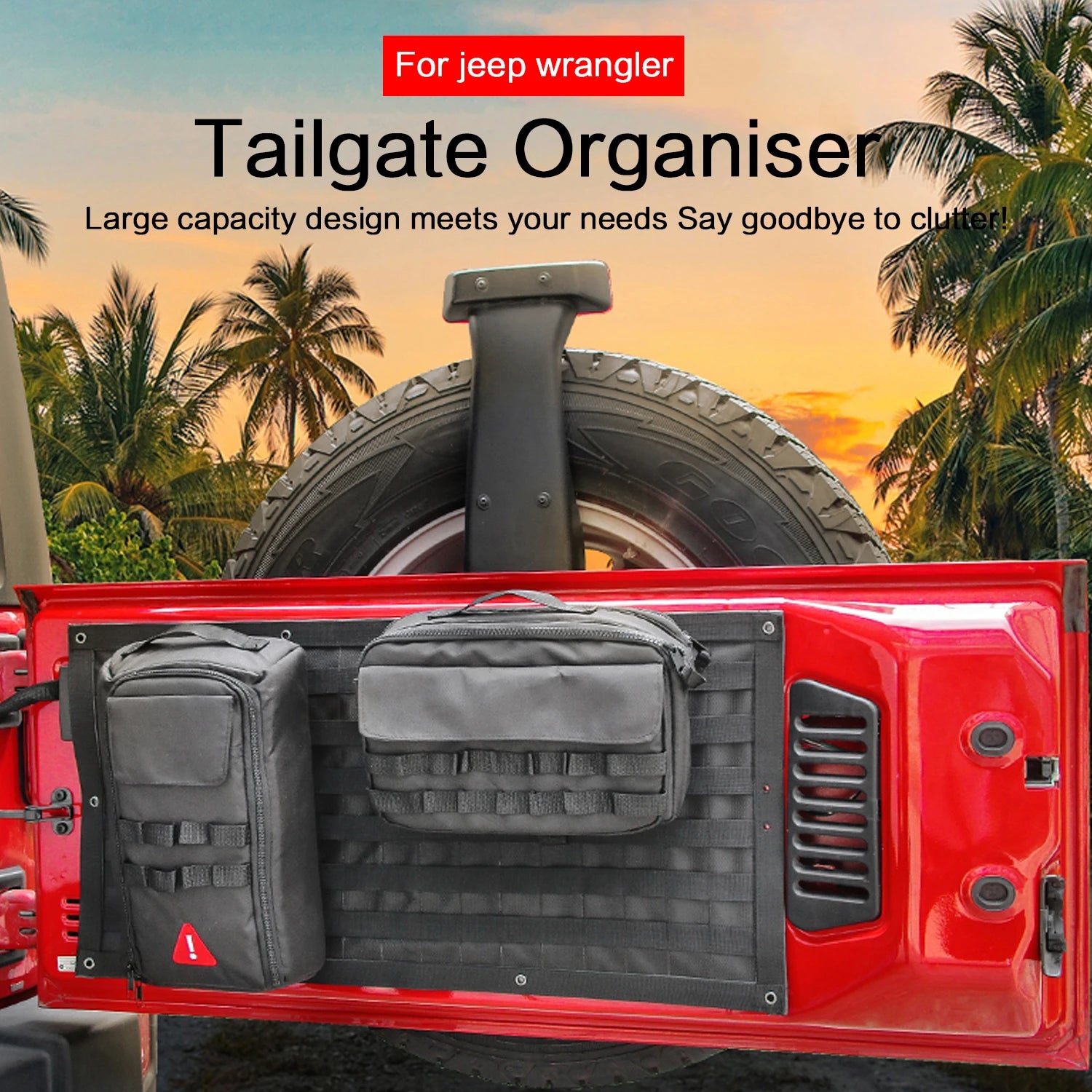 Tail Door Storage Bags Tool Kit Organizer Camping Mat for Jeep Wrangler Jk Jl 2007-2018+ Car Accessories