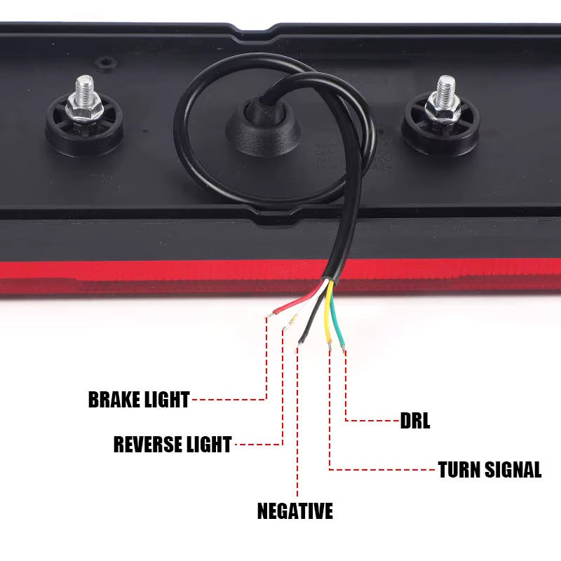 Universal LED Combination Tail Light 12V 24V Brake Lamp Red DRL Amber Turn Signal Light White Reverse Light for Trailer Truck RV