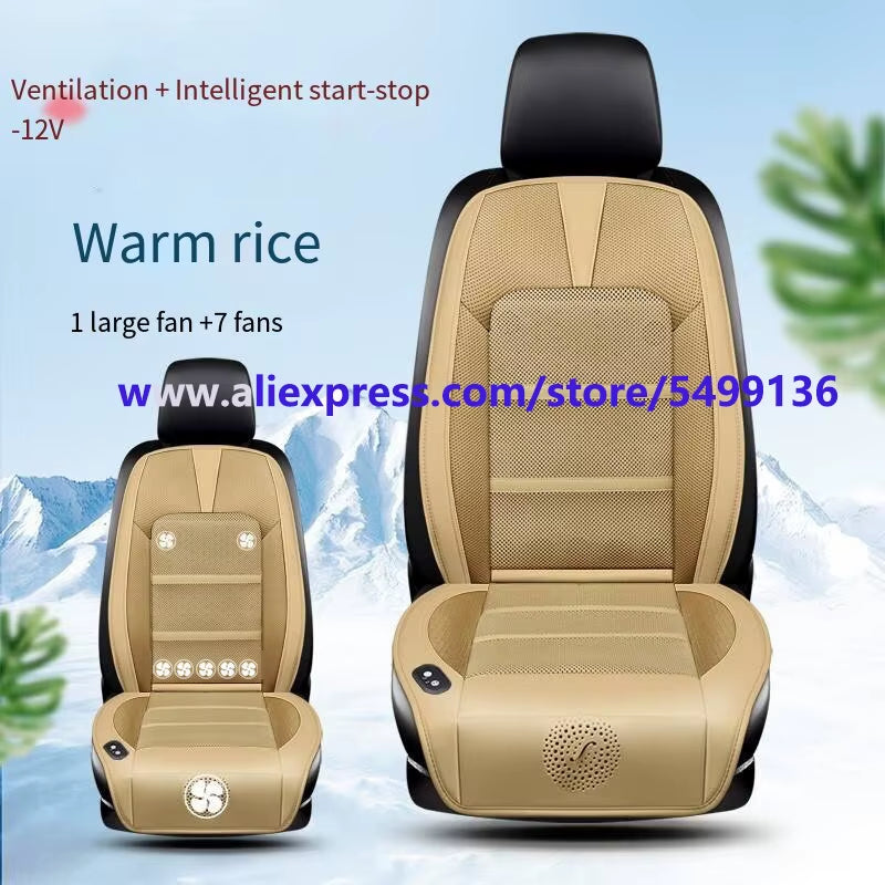 Summer Breathable Ice Silk USB Electric Cooling Messagecar Home Seat Pad Cushion Built-In Air Ventilated Fans for All Cars Chair