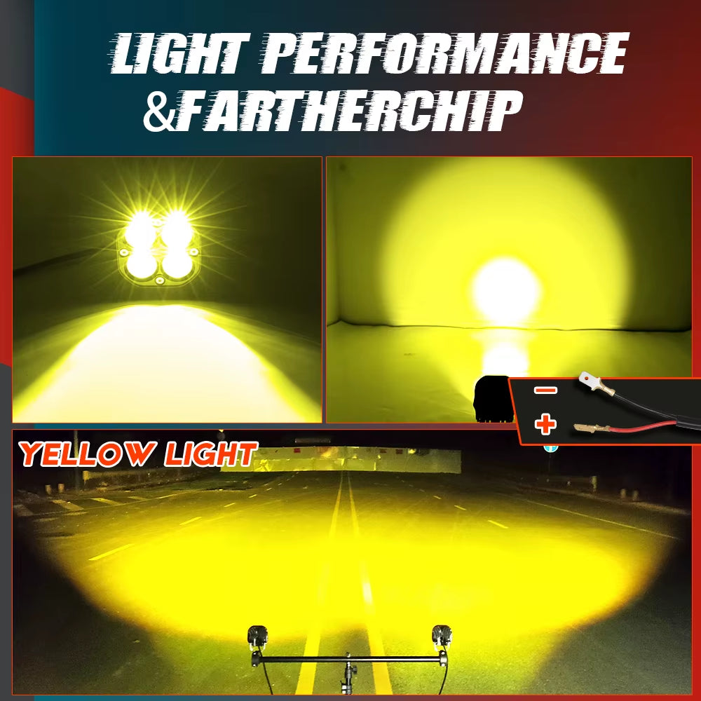 3Inch Led Spot Work Light 12V 24V Fog Lights Driving Offroad 4X4 4WD Led Spotlight for Truck Car ATV SUV ATV UAZ Moto