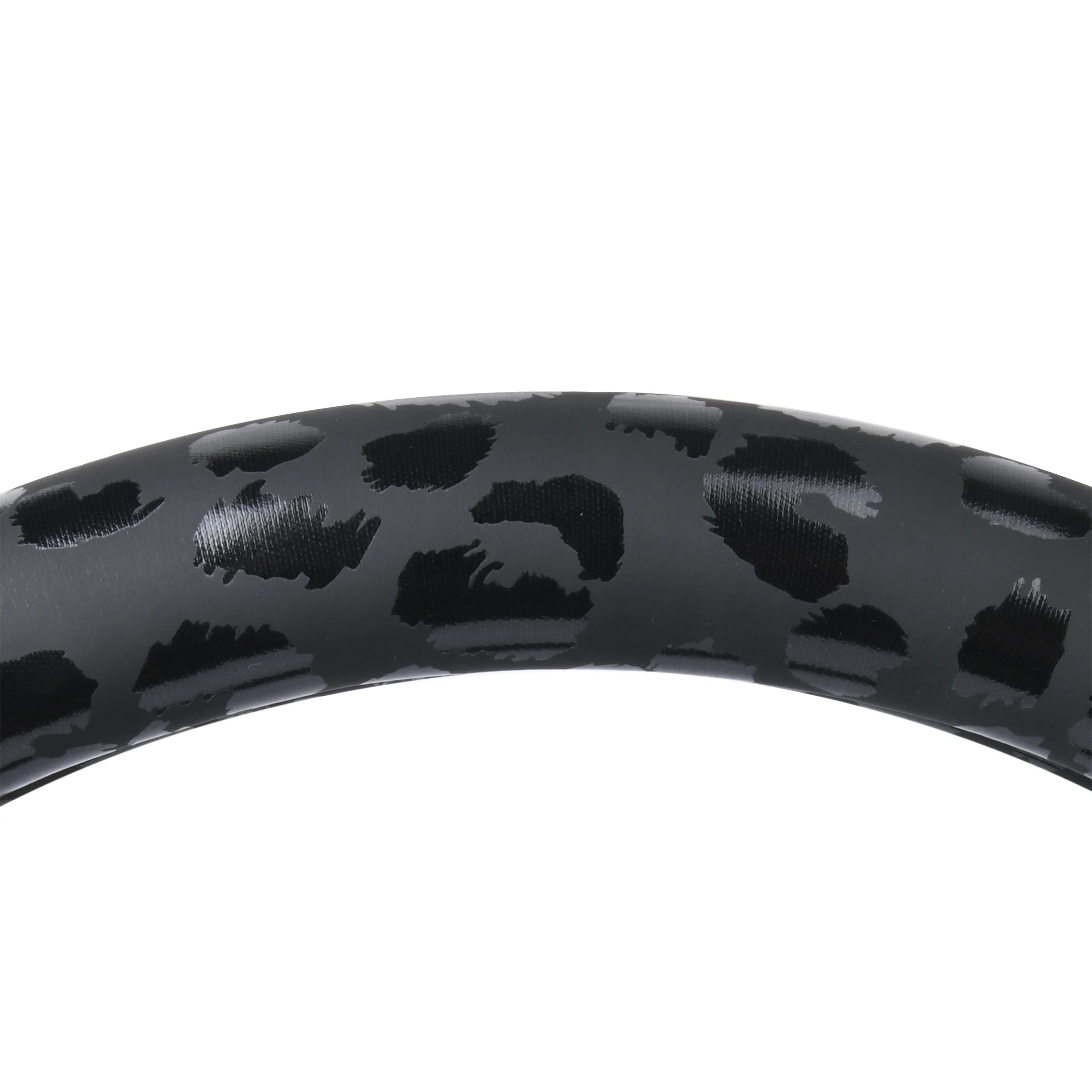 Black Leopard Faux Leather Steering Wheel Cover, Universal Fit for Sedans, Suvs, Set of 1