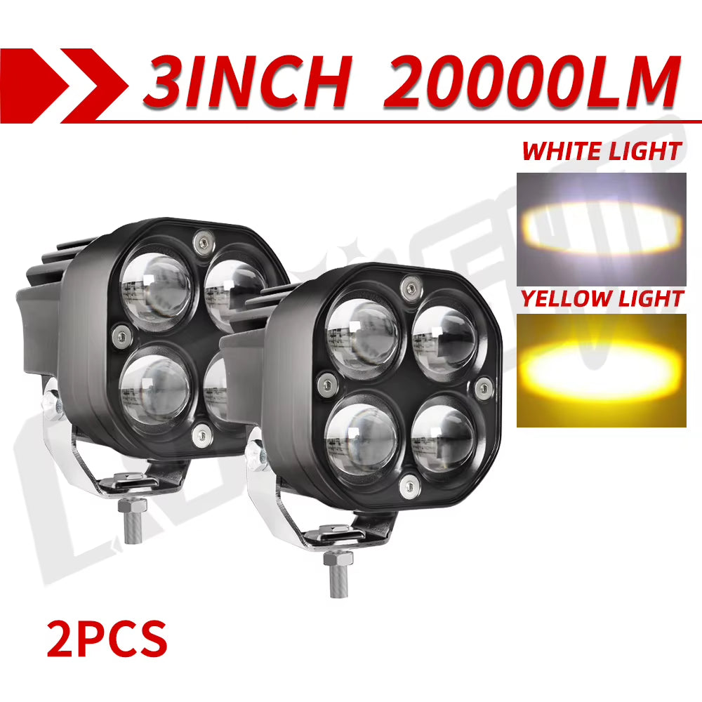 3Inch Led Work Spotlights 24V 12V Headlights for Motorcycles Flood Led Bar Fog Light DRL for Car Truck 4X4 off Road ATV