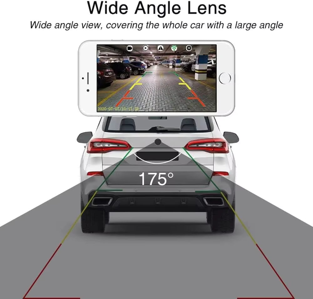 Solar Magnetic Wifi Wireless Backup Camera 1080P Night Vision 9600Mah Rear View Reverse Cam for Trailer RV Truck Car Ios Android