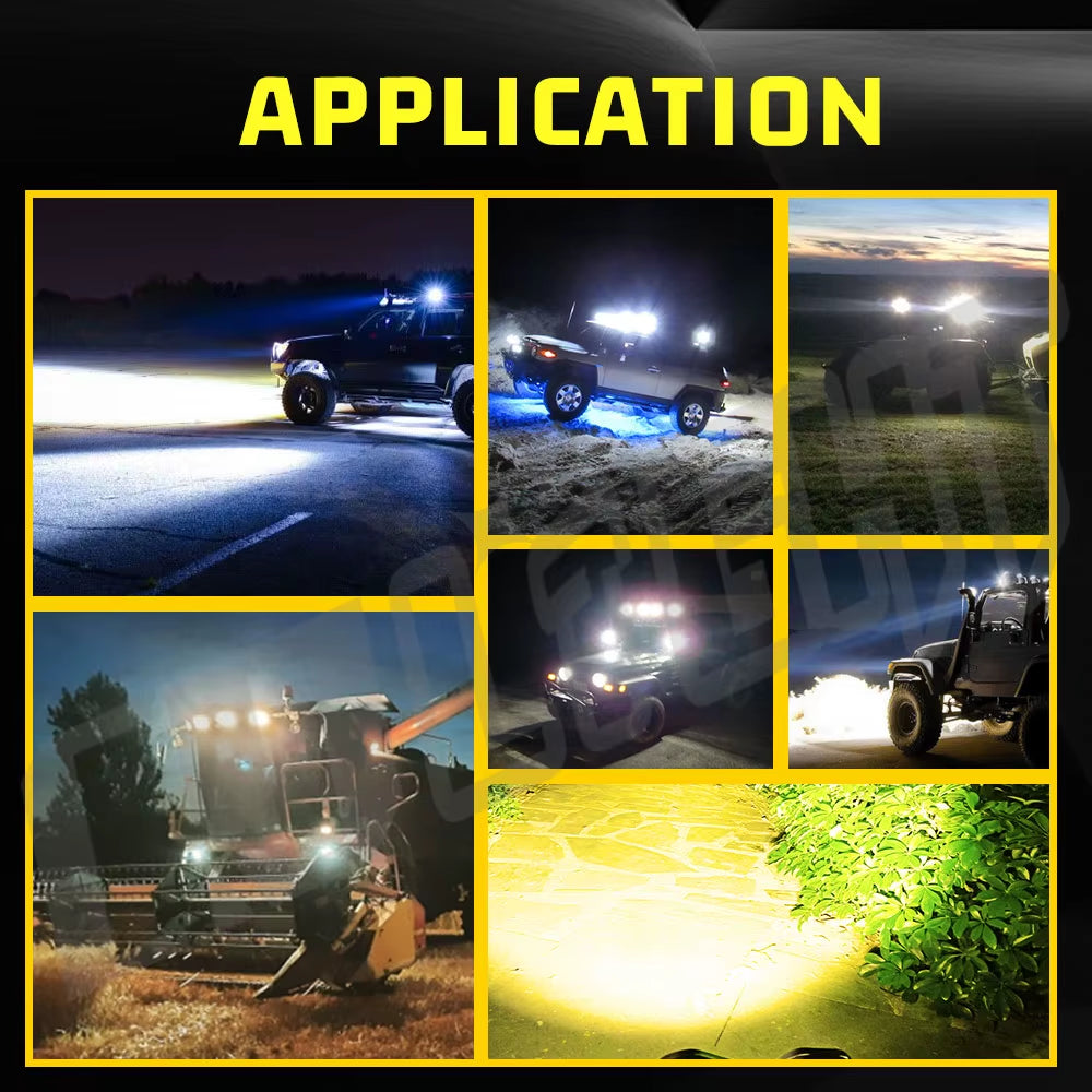 3Inch Led Work Spotlights 24V 12V Headlights for Motorcycles Flood Led Bar Fog Light DRL for Car Truck 4X4 off Road ATV