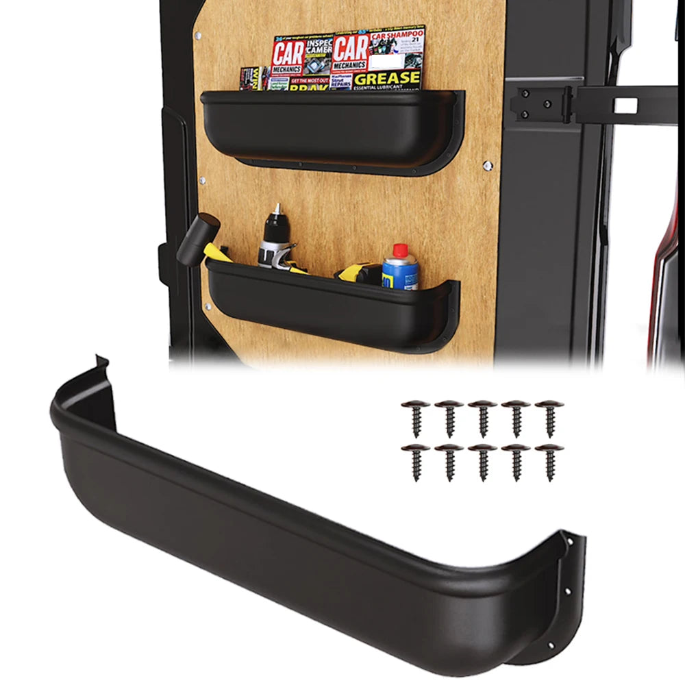 45Cm Car Door Organiser for Van Camper Universal Storage Pocket Shelf Racking Tool Storage Barn Door Storage Box Car Accessories