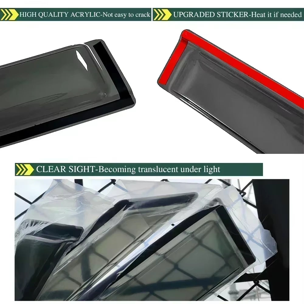 Window Visor for FORD F-150 2001 2002 2003 Crew Cab Pickup Wind Deflectors Rain Guards Door Visor Vent Shades Ventvisor Rain
