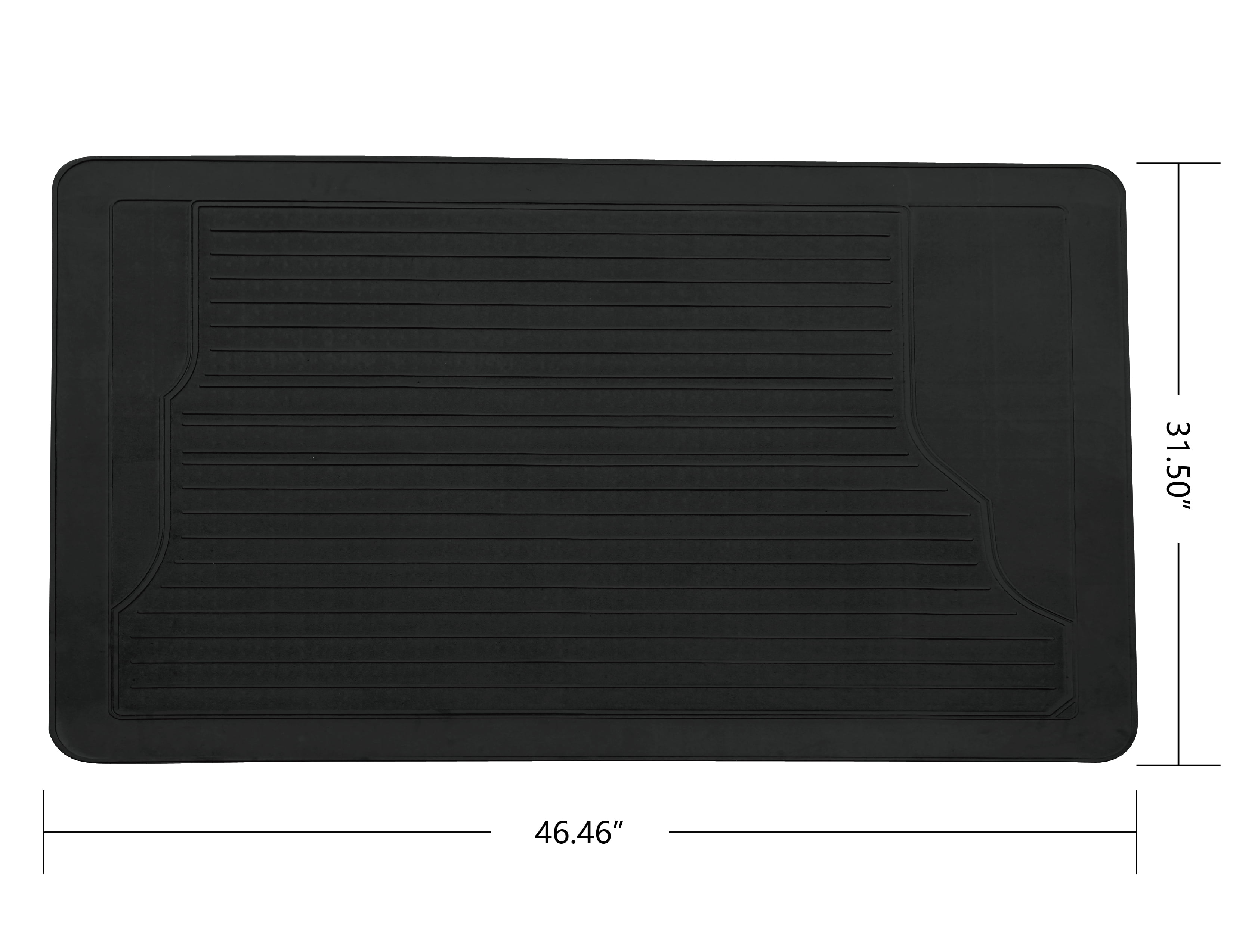 (3 Pack)  1-Piece Car Floor Mat Cargo Utility Black - Universal Fit, AD071717B