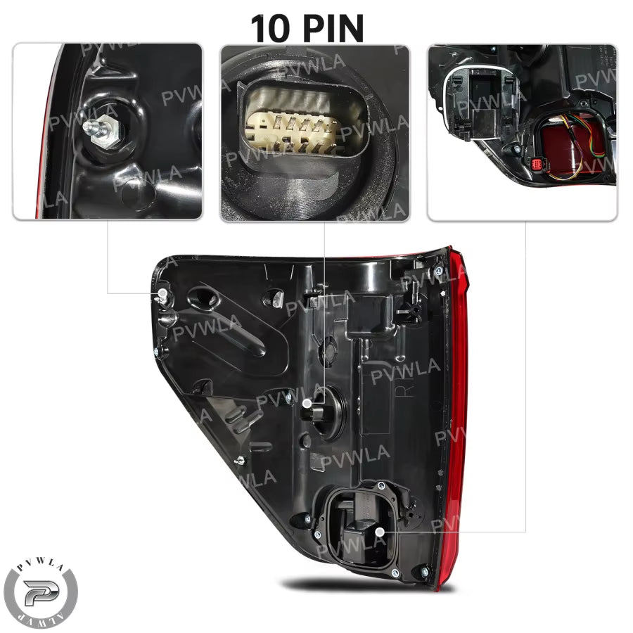 LED Tail Light for Ford F150 2024 2025 2026 High-End Version Car Rear Brake Stop Lamp Turn Signal RL3Z-13405-B RL3Z-13404-C