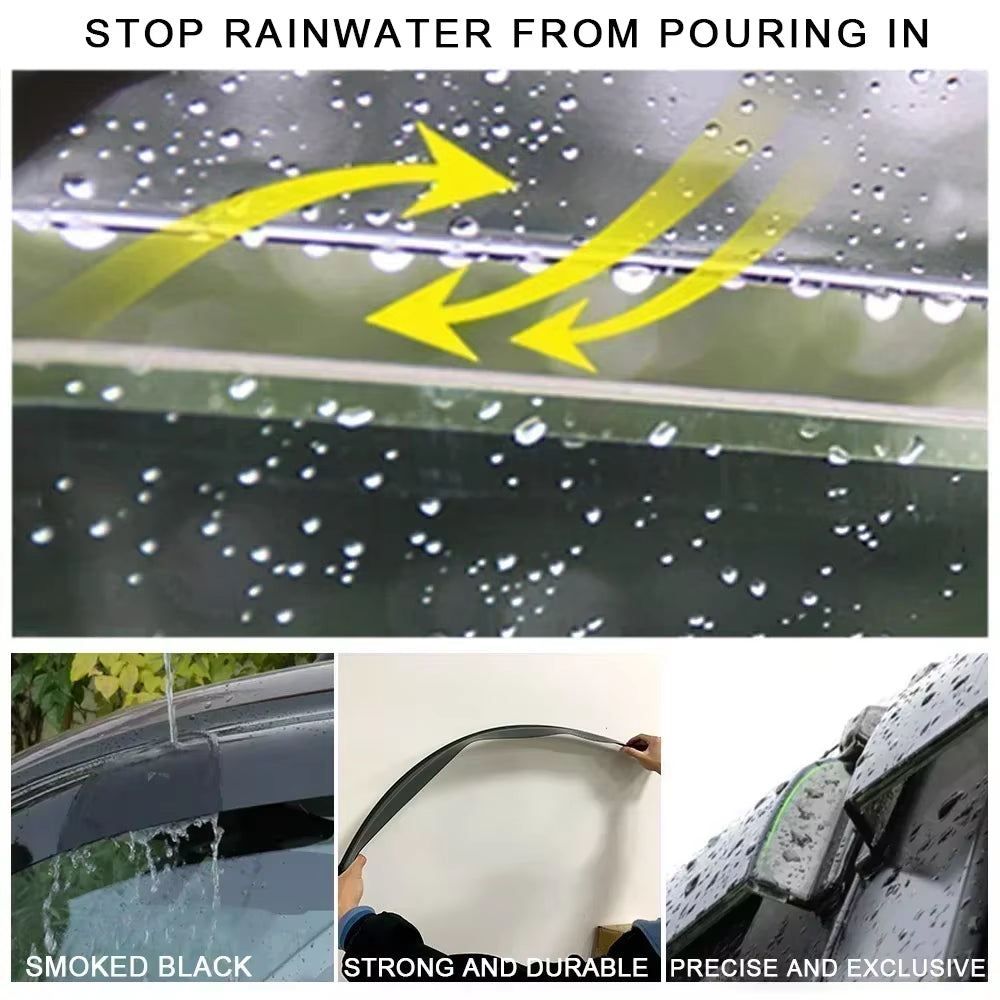 Window Visor for FORD F-150 2001 2002 2003 Crew Cab Pickup Wind Deflectors Rain Guards Door Visor Vent Shades Ventvisor Rain