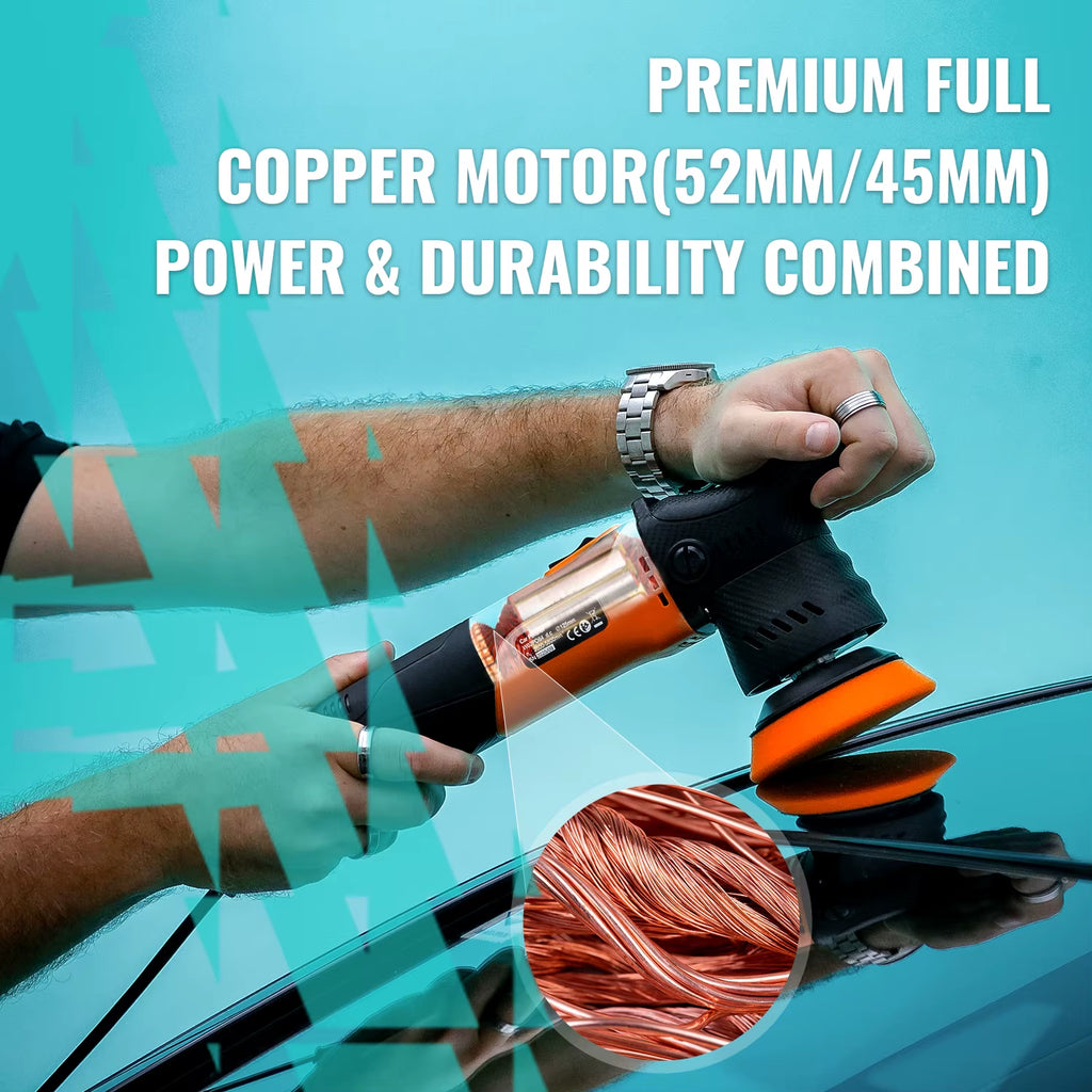 650W Mini Car Buffer Polisher 50Mm/75Mm Dual Action Polishing Machine 12Mm Eccentric Scratch Removal Tools Waxing Set