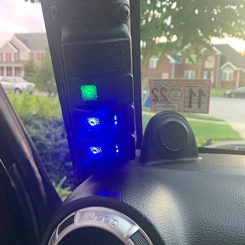 12V 24V Waterproof Marine Boat Rocker Switch Toggle 5 Pin SPST On-Off Switch 12V/20A 24V/10A with LED Light for Car Truck Marine