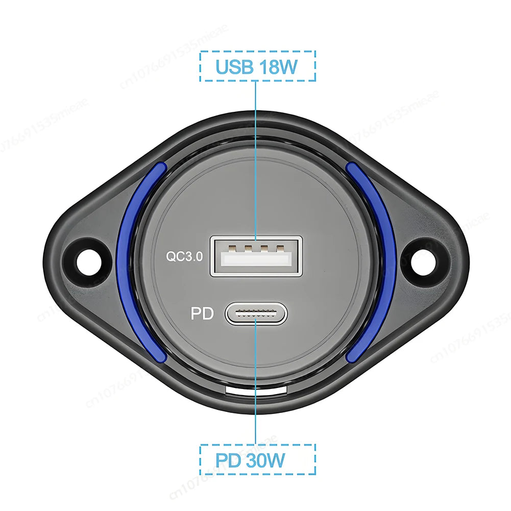 USB-C and QC 3.0 outlet panel colors