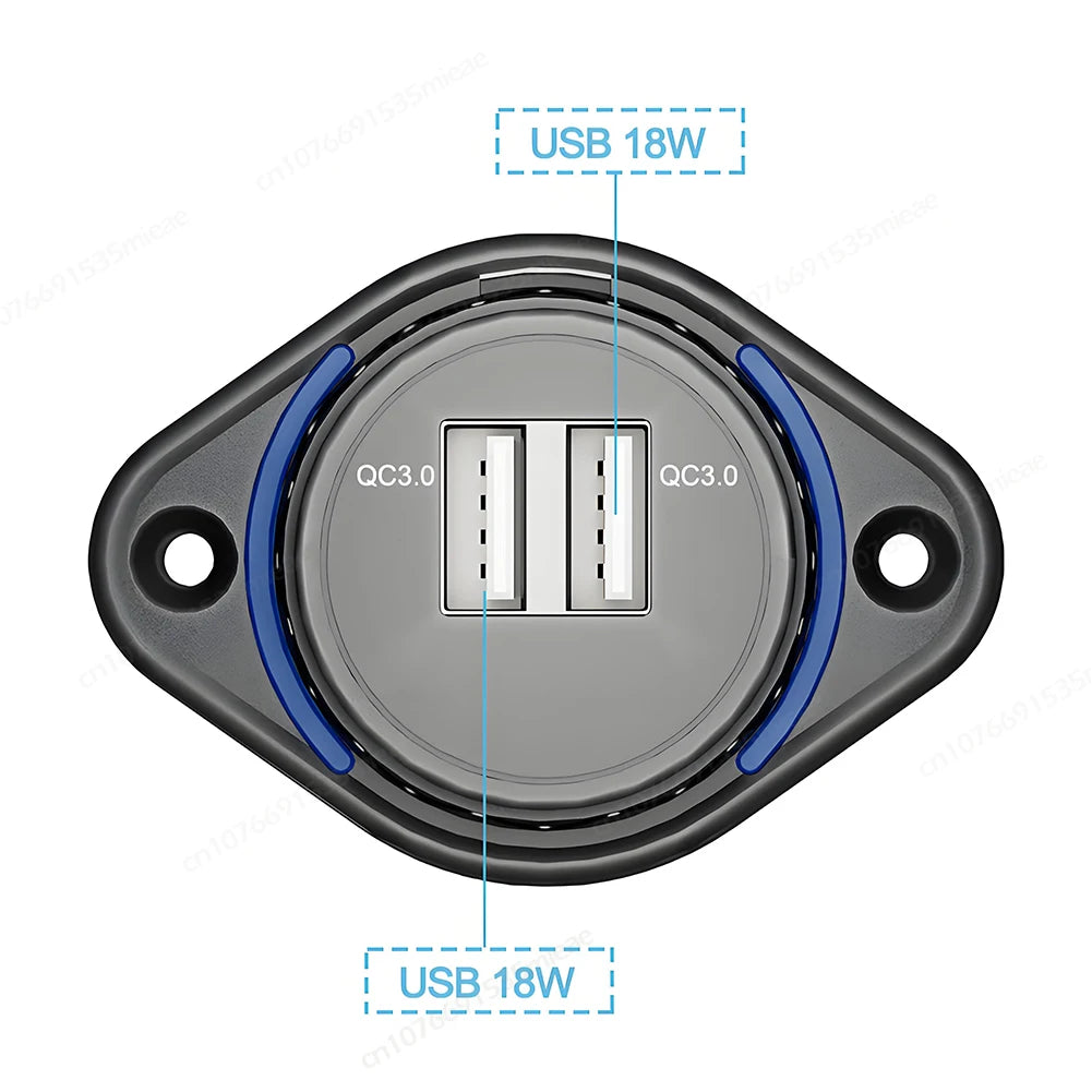 USB outlet panel detail