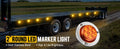 2 in. Amber 7 LED Side Marker Lights