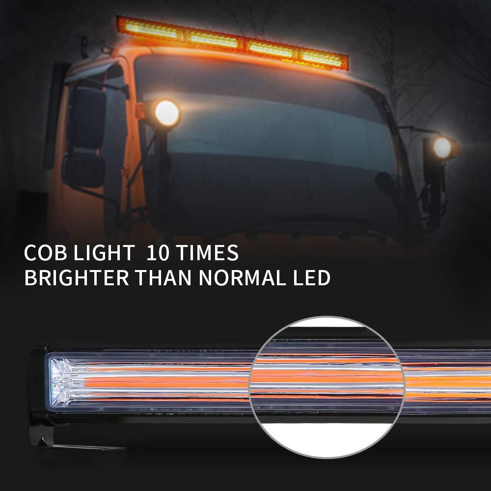 COB strobe light bar installed