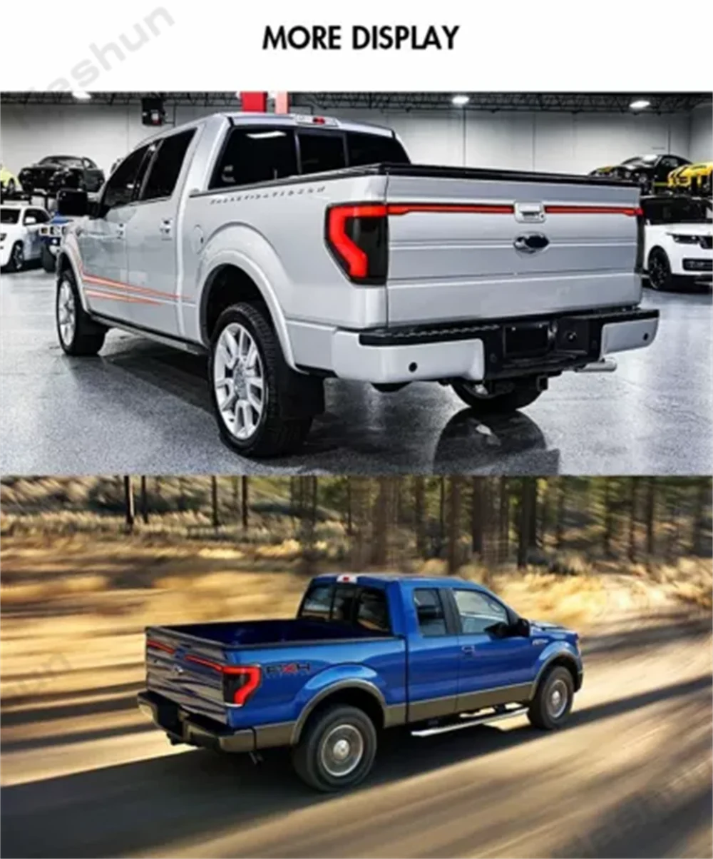 F-150 LED tail lights lit