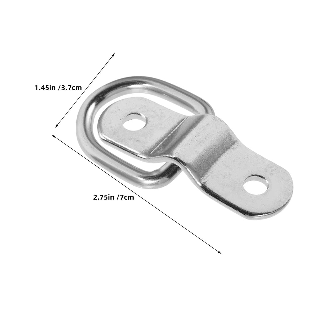 16Pcs Surface Mount D Rings Tie down Anchors Heavy Duty Cargo Bracket Hooks for Truck Bed Trailer Rv Utility Accessories