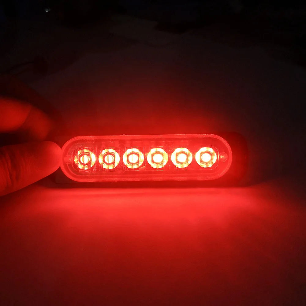 1PCS 6LED Truck Side Lights, Grille Lights, Emergency Lights, Truck Side Flashing Lights, Car Grille Flashing Lights, 12V-24V