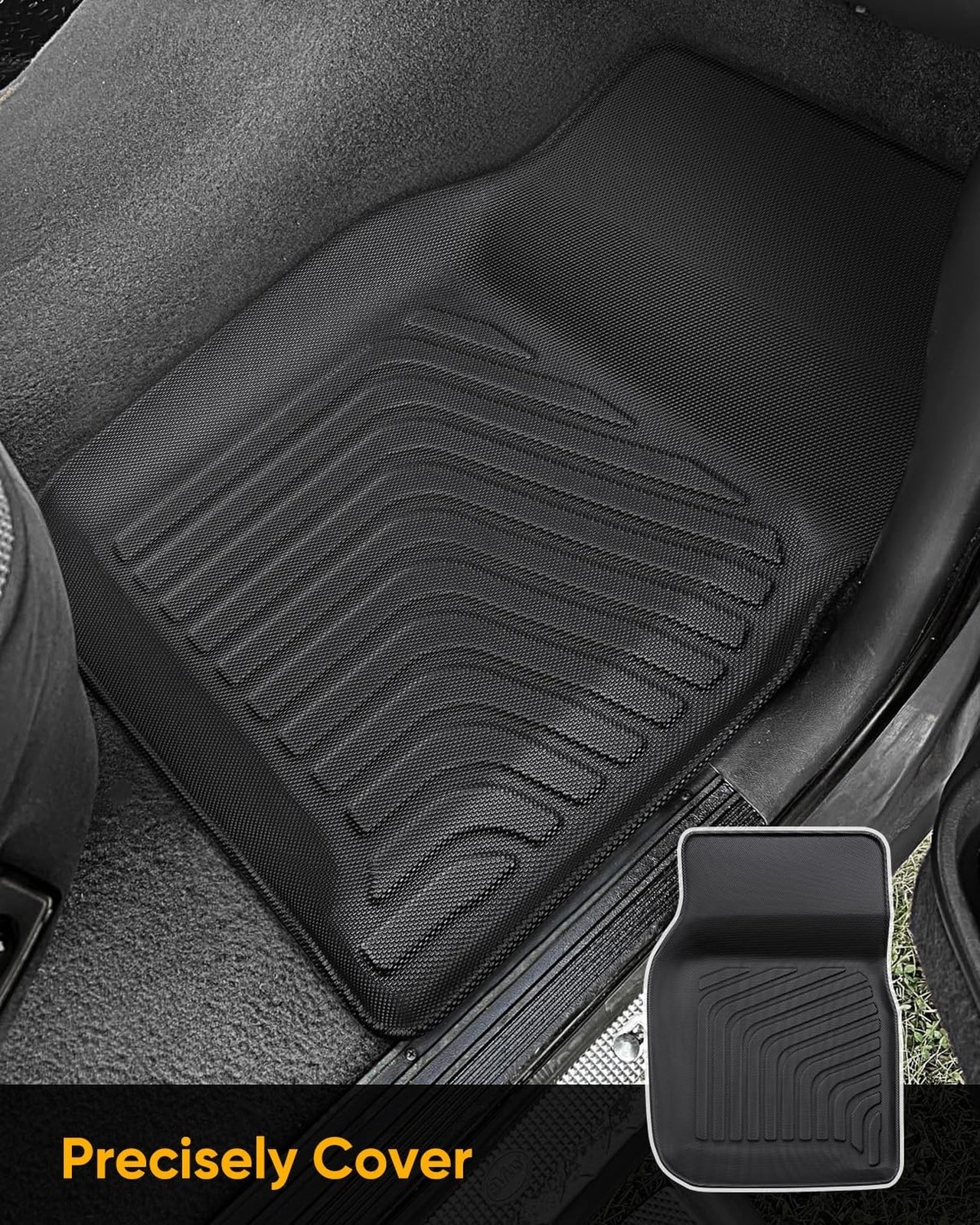 All Weather Floor Mats for Ford F-150 F150/Bronco 2Door Accessories 1980-1996...