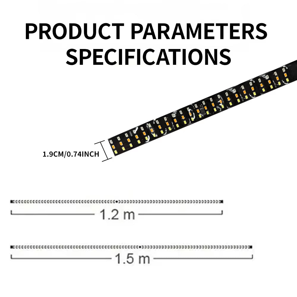 60 Inch Truck Tailgate Light 432 LED Tail Lamp Strip Reverse Backup Brake Warning Dynamic Turn Signal 3 Colors Car Accessories