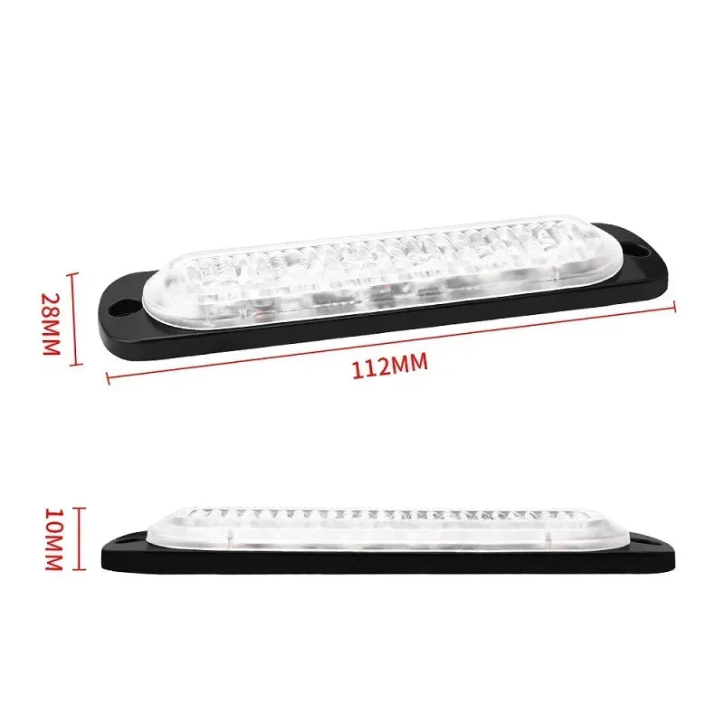 1PCS 6LED Truck Side Lights, Grille Lights, Emergency Lights, Truck Side Flashing Lights, Car Grille Flashing Lights, 12V-24V