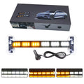30CM LED Light Bar - 19 Flash Mode Amber White Emergency Strobe Light Strip 12V-24V Car Plug Power Mode for Motor Vehicles