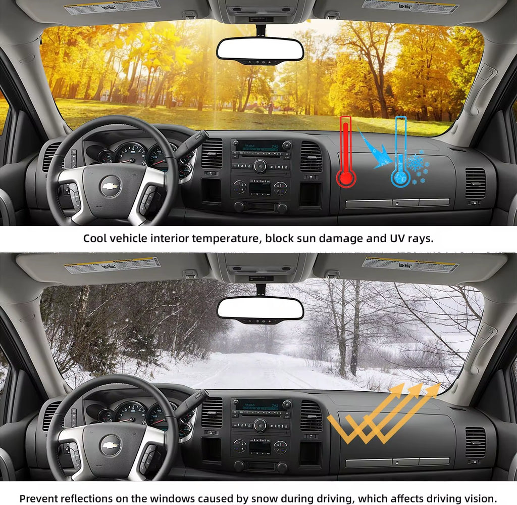 Dashboard Dash Cover Mat for Chevy Chevrolet Silverado 2007-2013 Polyester Custom Fit Silverado Dash Cover with Two Glove Boxes