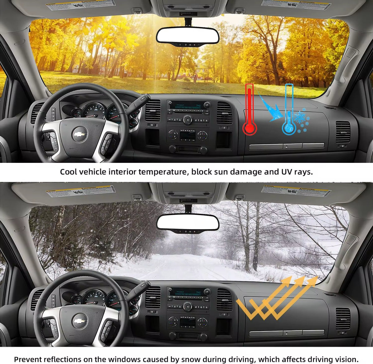Dashboard Dash Cover Mat for Chevy Chevrolet Silverado 2007-2013 Polyester Custom Fit Silverado Dash Cover with Two Glove Boxes