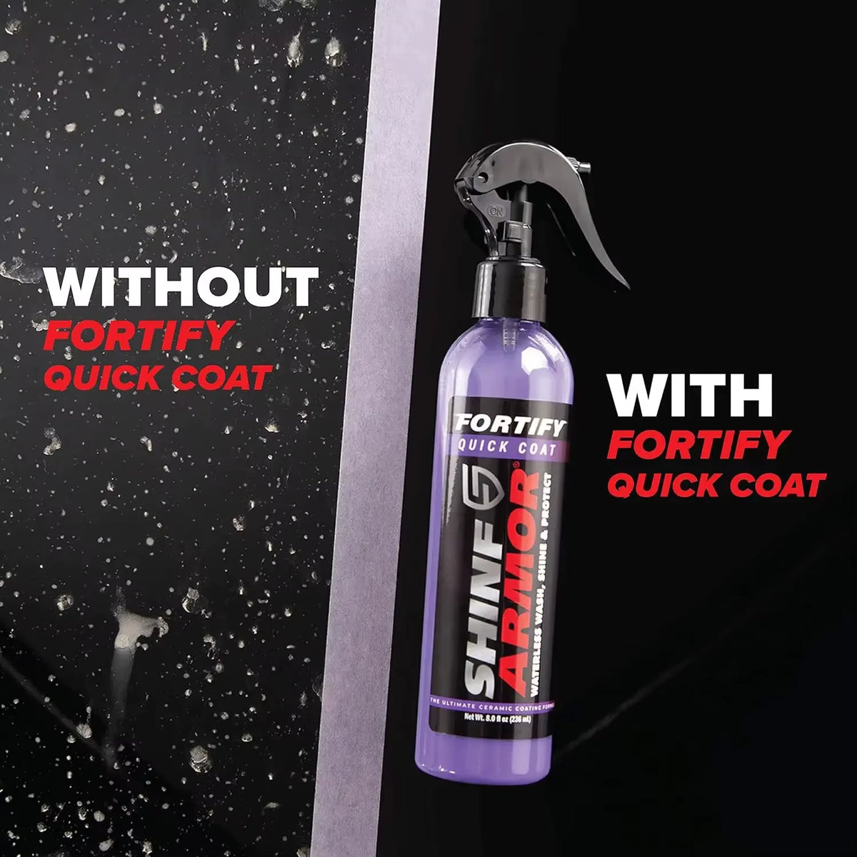 SHINE Ceramic Coating Fortify Quick Coat Car Wax Polish Spray Waterless Wash Wax Hydrophobic Top Coat Polish Polymer Paint