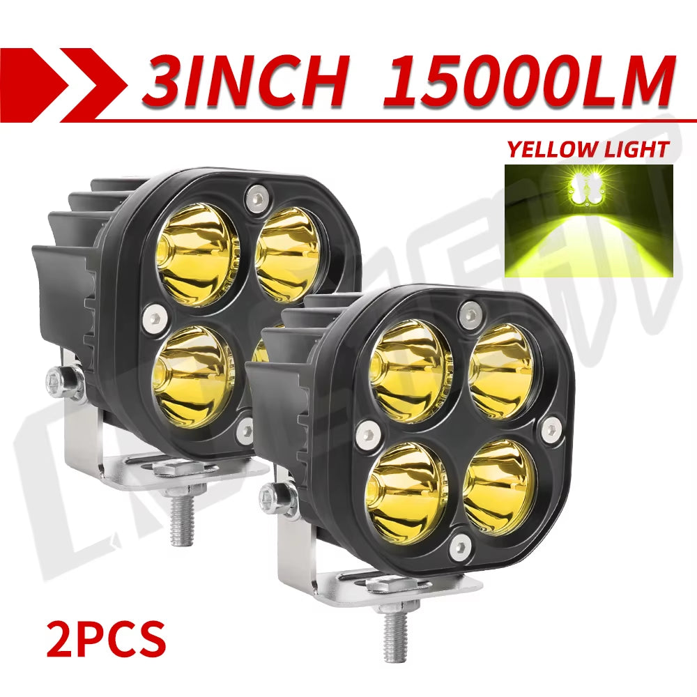 3Inch Led Work Spotlights 24V 12V Headlights for Motorcycles Flood Led Bar Fog Light DRL for Car Truck 4X4 off Road ATV
