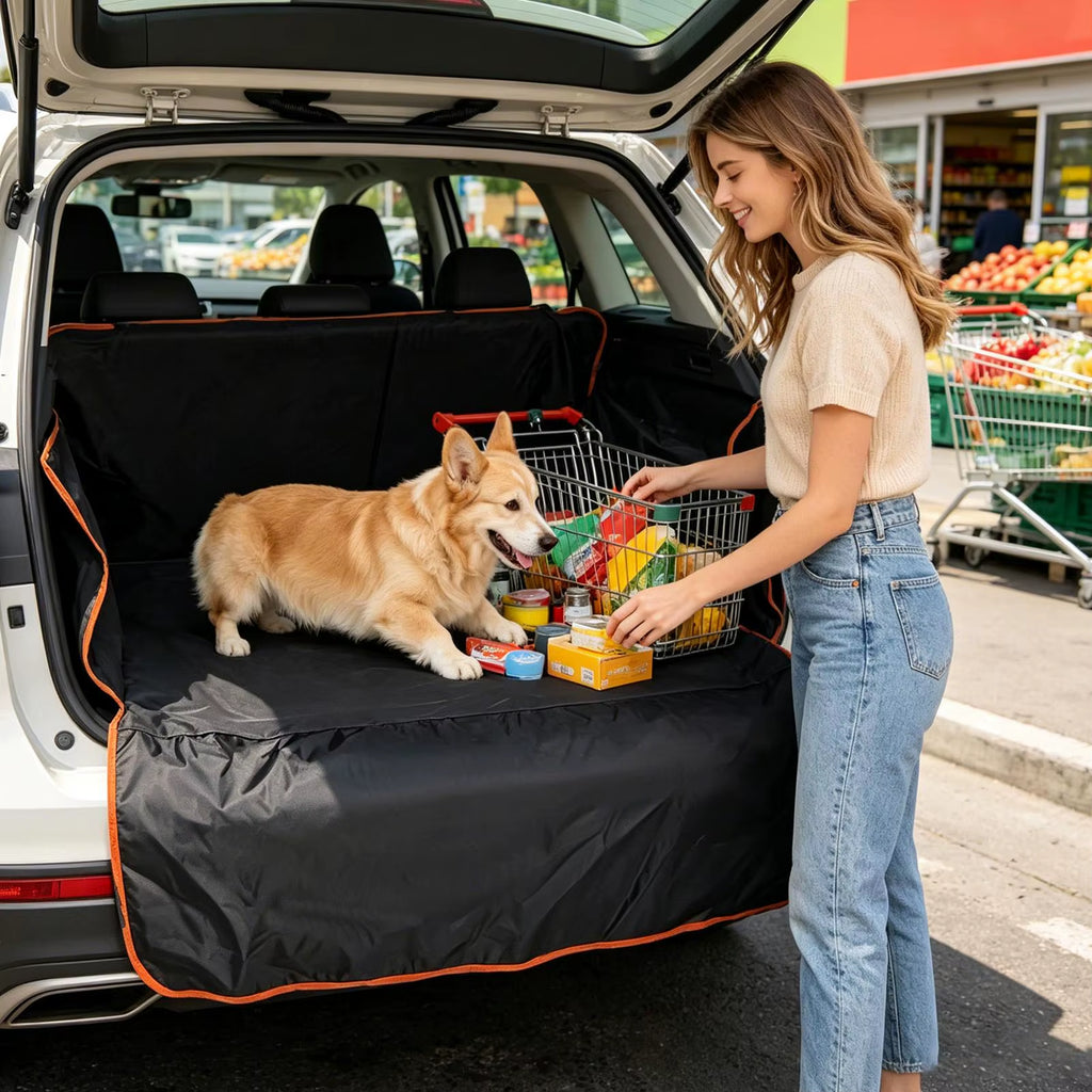 Car Trunk Mat Scratchproof Non-Slip Washable Car Trunk Protector for Truck Pickup Sedan RV Trailer ATV Tractor Automotive