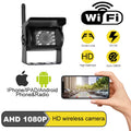 Wireless Wifi Car Backup Camera HD Night Vision Waterproof Reverse Camera for Ios Android Truck RV Trailer