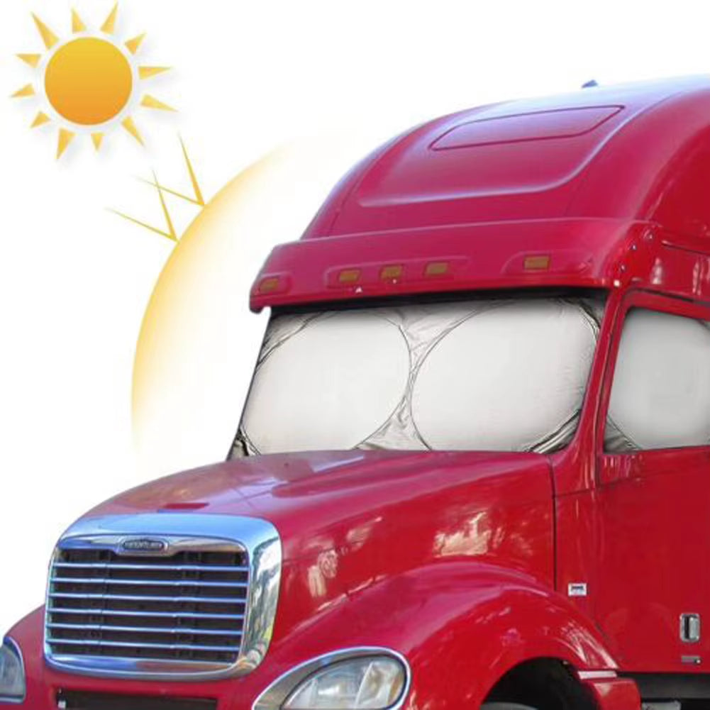 Semi Truck Front Side Window Sun Shade Sunshade Truck Sunshades Windshield Windscreen Cover Commercial Vehicle RV Big Rig Visor