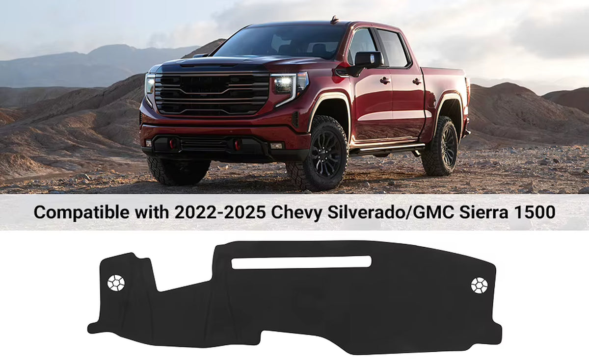 Dash Cover for 2022-2025 Chevy Silverado/Gmc Sierra 1500 Dash Cover Mat Accessories 2024 2025 Silverado/Sierra 2500HD 3500HD Non