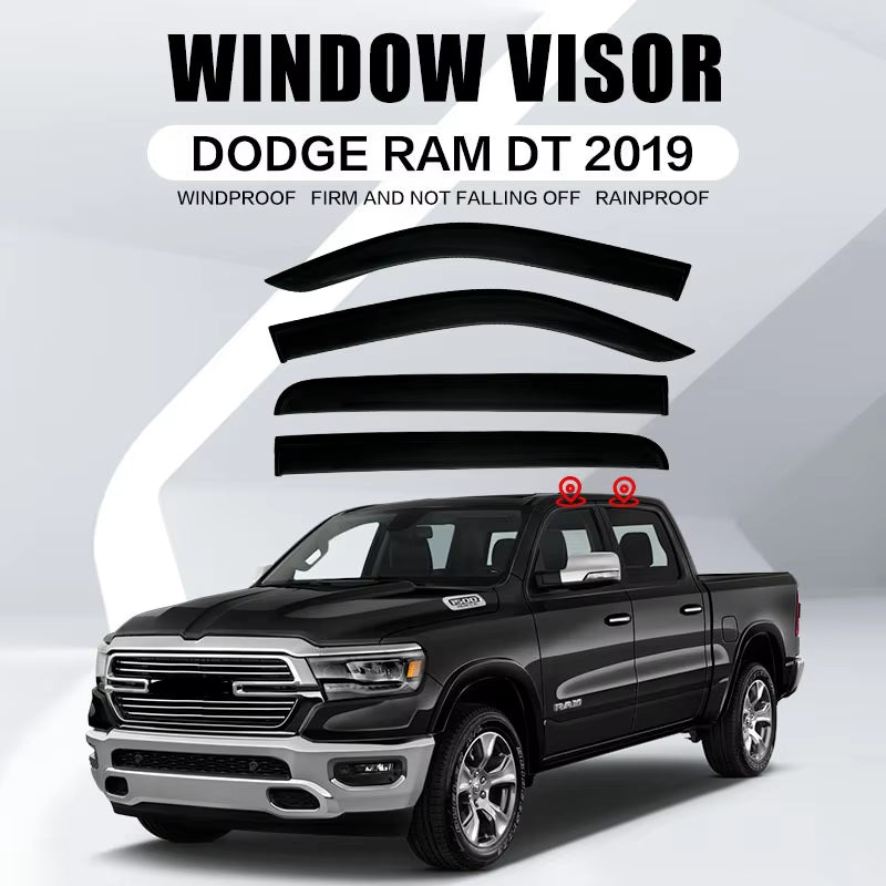 Door Visor for DODGE RAM 1500 DT MK5 2019-2022 Window Visor Vent Ventvisor Wind Deflectors Visors Rain Guard Shades Visor