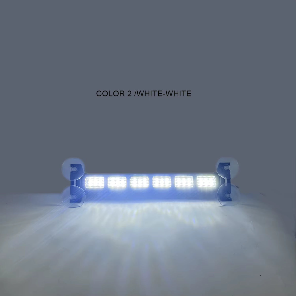 30CM LED Light Bar - 19 Flash Mode Amber White Emergency Strobe Light Strip 12V-24V Car Plug Power Mode for Motor Vehicles