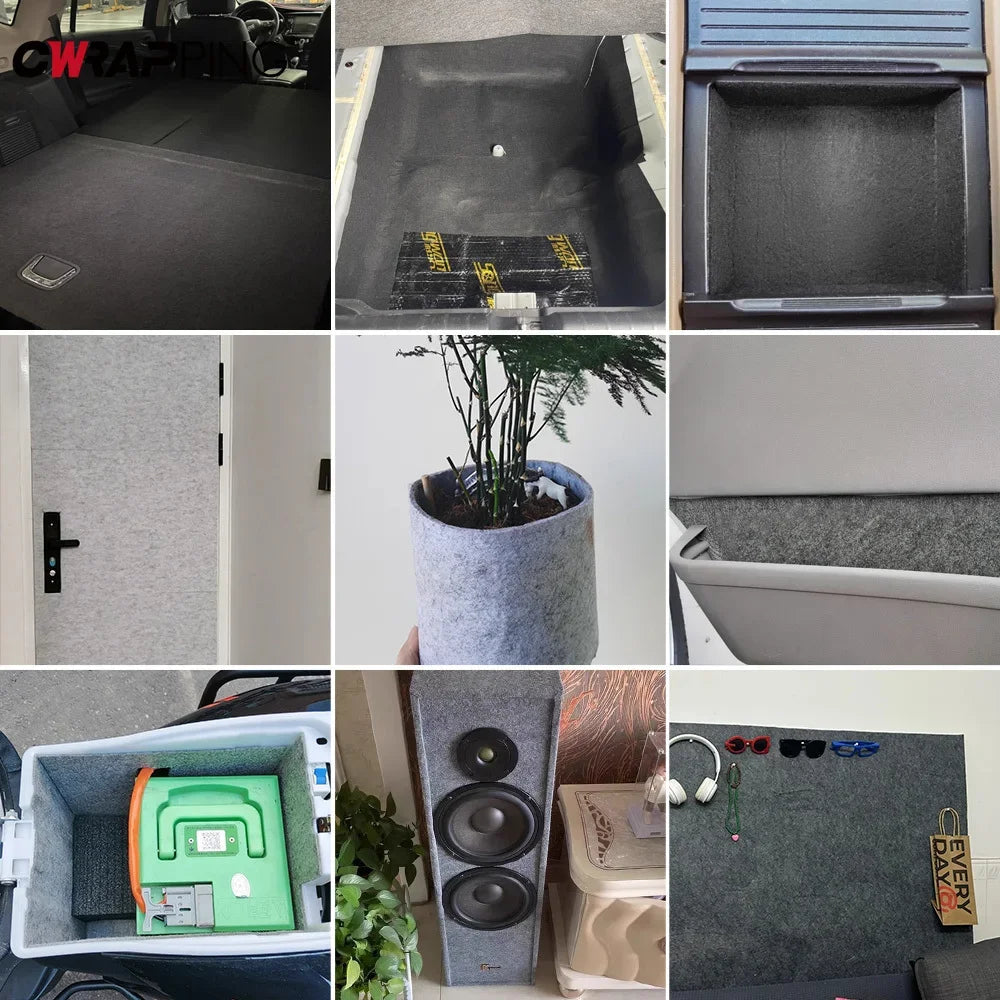 Car Lining Carpet Felt Cloth Self-Adhesive Carpet Non-Woven Fabric High Temperature Resistant Felt for Home Camper Car Repair