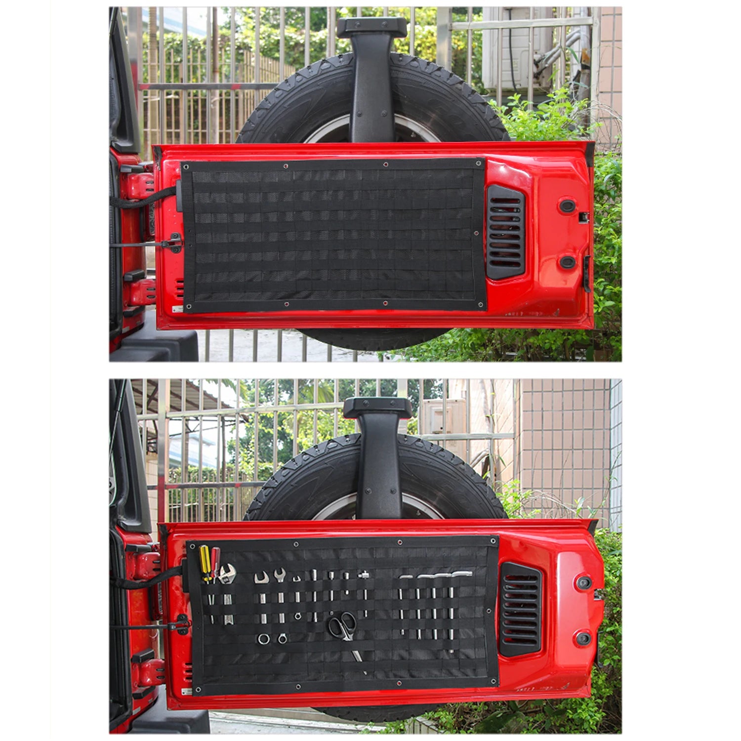 Tail Door Storage Bags Tool Kit Organizer Camping Mat for Jeep Wrangler Jk Jl 2007-2018+ Car Accessories