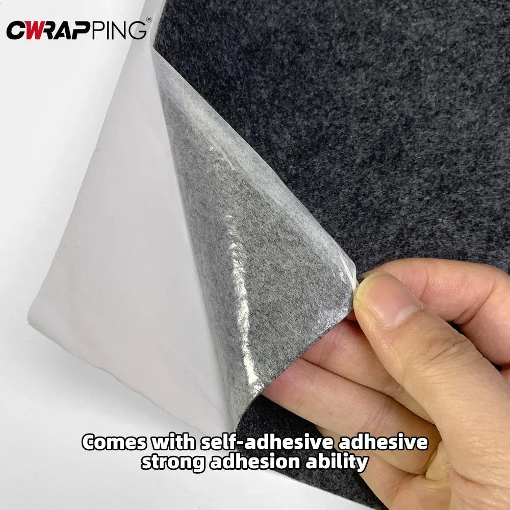 Car Lining Carpet Felt Cloth Self-Adhesive Carpet Non-Woven Fabric High Temperature Resistant Felt for Home Camper Car Repair