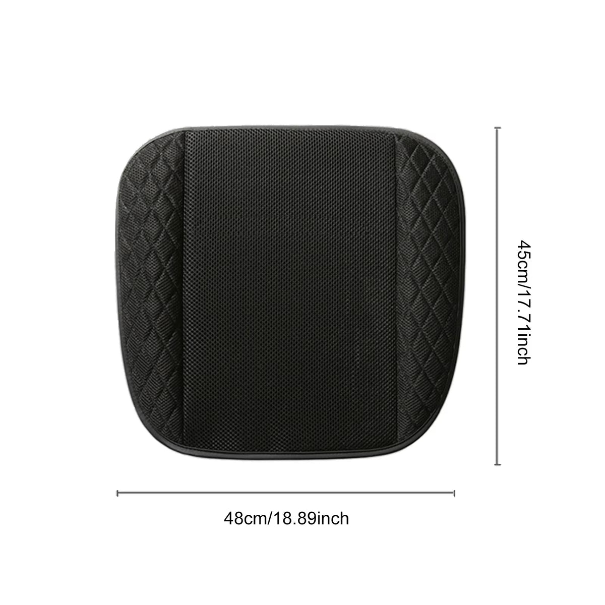 12V Cooling Car Seat Cushion Cover with Air Ventilated Fan Conditioned Cooler Pad with 5 Built-In Fan USB Port-Powered Fan Seat