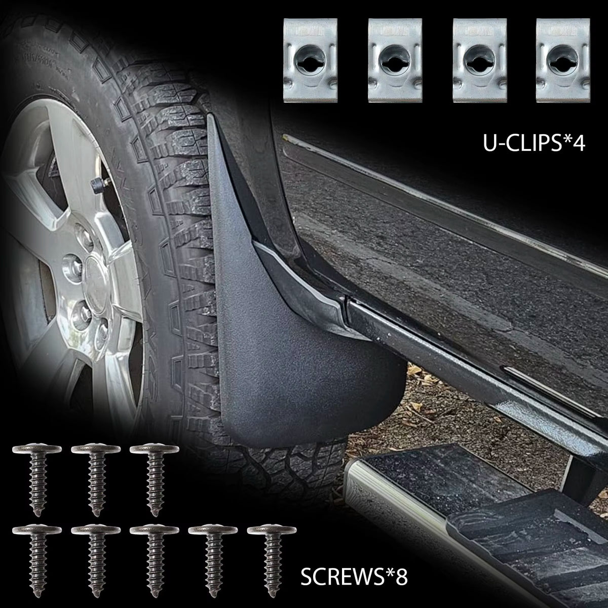 4Pc for Chevrolet Silverado 1500 2500 3500 HD 2014-2018 Front Rear Mud Flaps Splash Guards Mudguards Fender Cover 2015 2016 2017